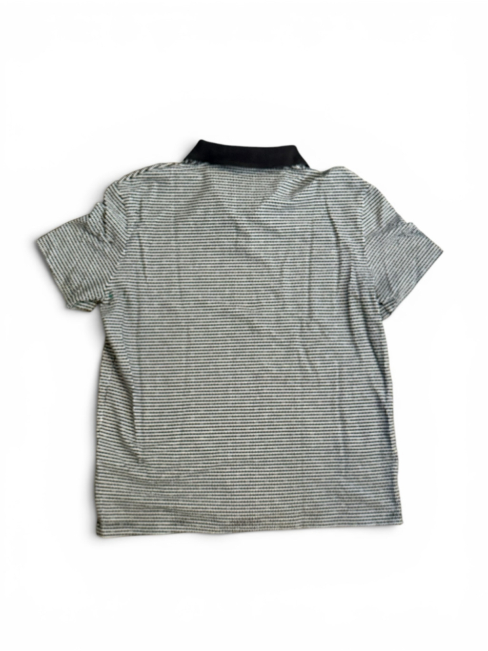 Armani Exchange A|X Men’s Polo Shirt Large Black White Geometric Print - Picture 5 of 5